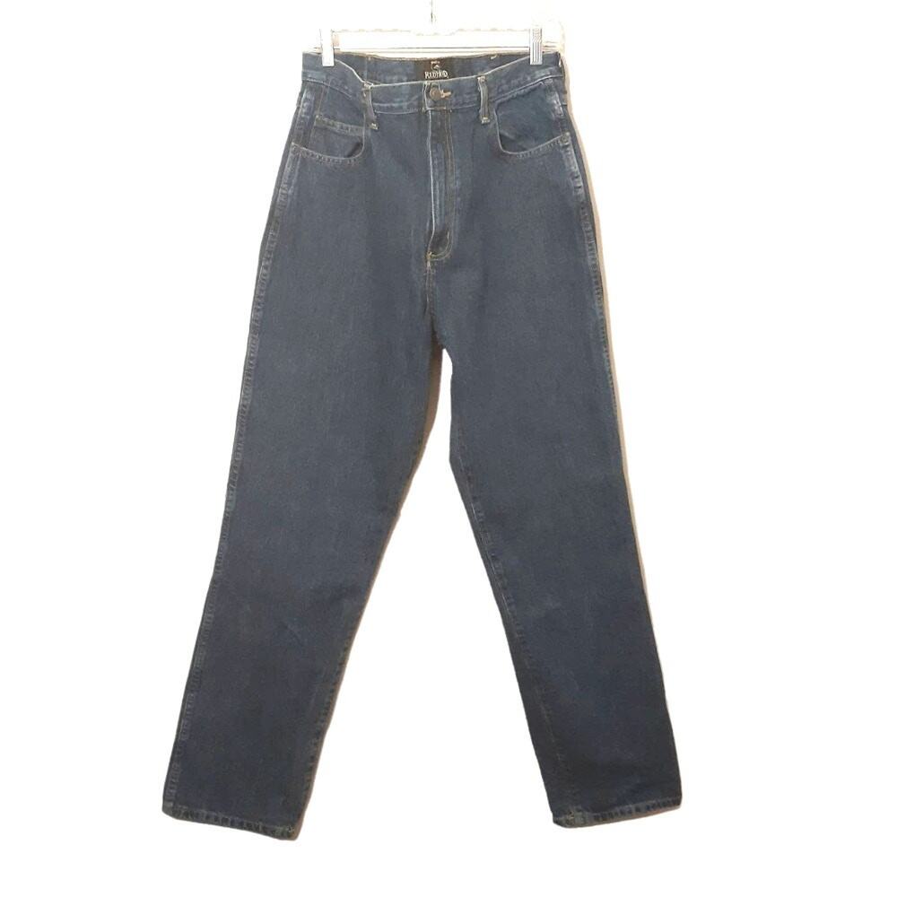 REDHEAD Relaxed Fit mens jeans 36x33 blue straight leg 100% cotton denim